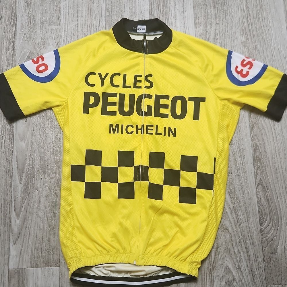 Peugeot Michelin Esso Cycling Yellow Jersy M